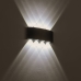 MorningLight Светильник светодиодный LED Накладной светильник бра для дома квартиры Уличный светильник Ночник 8 ламп черный Теплый свет 3000К