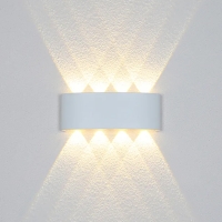 MorningLight Светильник светодиодный Настенный бра для дома квартиры Ночник Уличный светильник LED 8 ламп белый 3000К